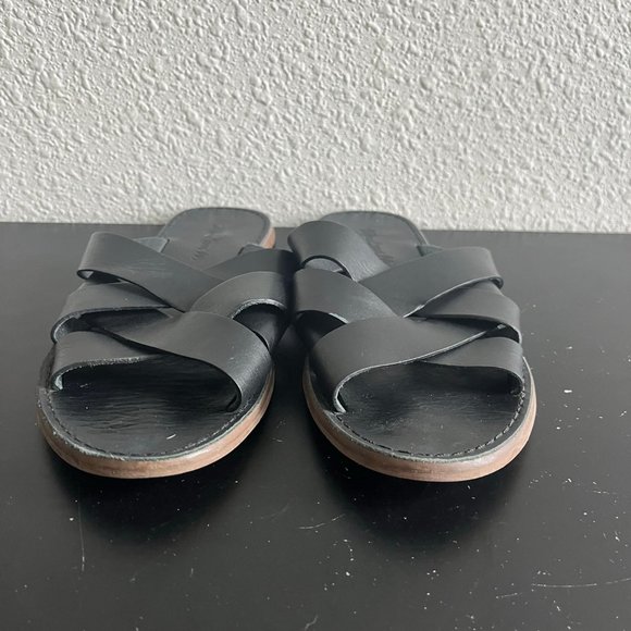 Madewell The Boardwalk Woven Slide Black Sandals Size 7.5 Style L1165 - Picture 4 of 11